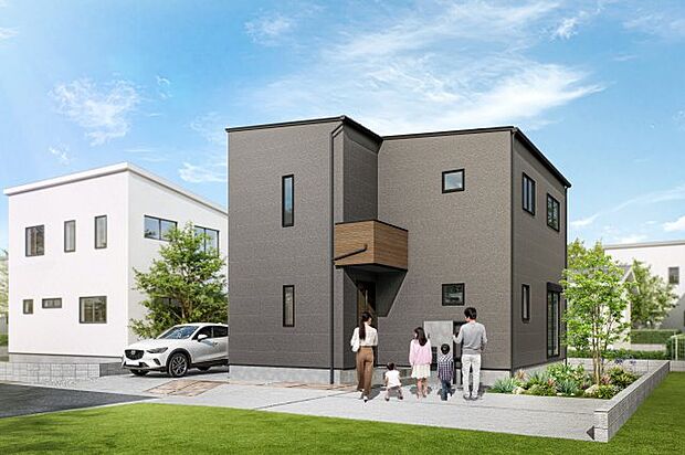 【外観】11号地|完成イメージ 駐車は並列2台可能です!