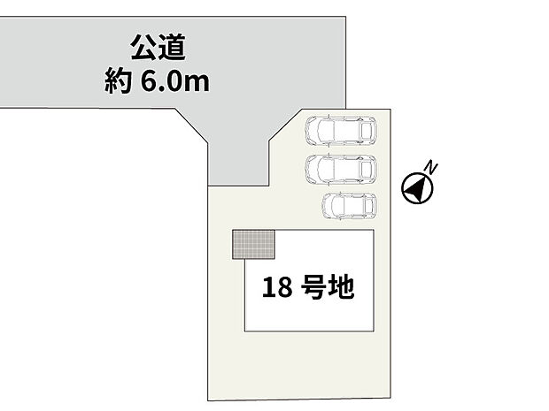 配置図 駐車は並列3台可能です♪