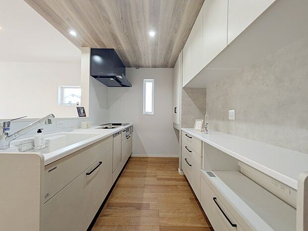 【キッチン】【キッチン】 折下げ天井でまるでカフェのような素敵なキッチン♪