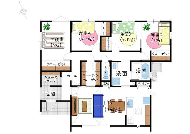 【4LDK+S(納戸)】省令準耐火構造！ 火災に強いため、通常の木造住宅に比べて火災保険を低く抑えることができるのが大きなメリットです。  充実の標準仕様・設備もコミコミ価格の建売住宅です。