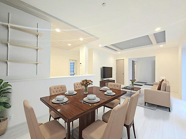 リビング　家具配置イメージ図　※CGイメージ画像になります。家具付き販売ではございません。