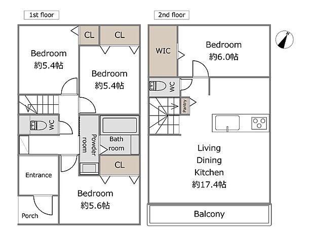 【B号棟参考プラン】建物込4580万円、敷地面積125.74m2、建物面積91.91m2