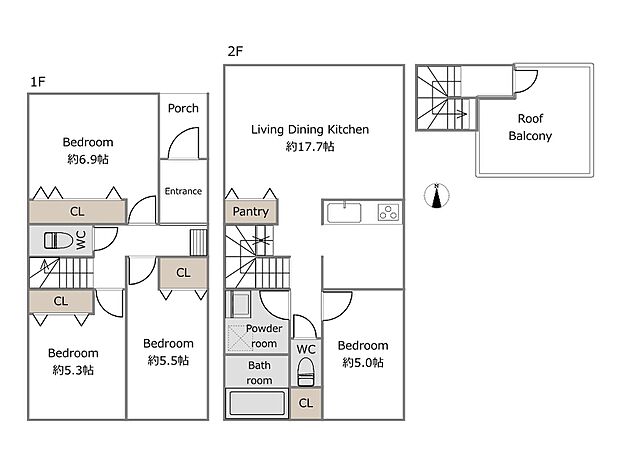【A号棟参考プラン】A号棟参考プラン（建物込6580万円、土地面積107.12m2、建物面積97.30m2）期間限定！建物フリープランにつき、お客様のご要望をお聞かせください！