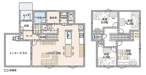 【4LDK】現地では担当スタッフがお客様のご要望をお伺いし、間取りをご提案させていただきます。