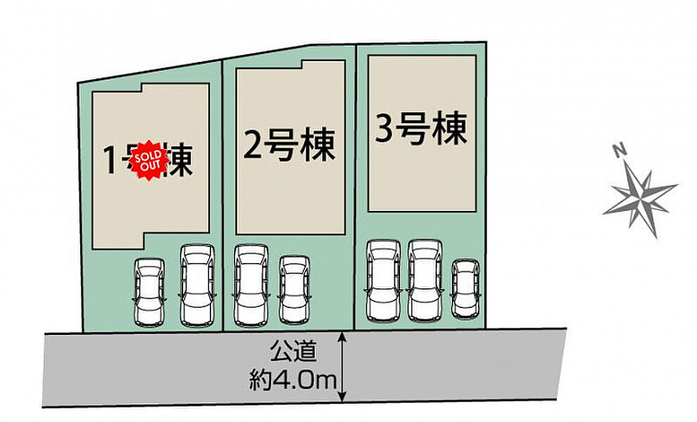 福岡市東区多の津5丁目3棟　区画図