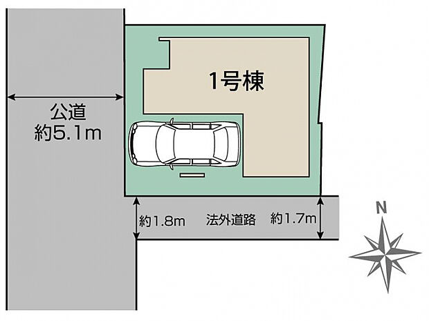福岡市西区愛宕1丁目1棟 区画図