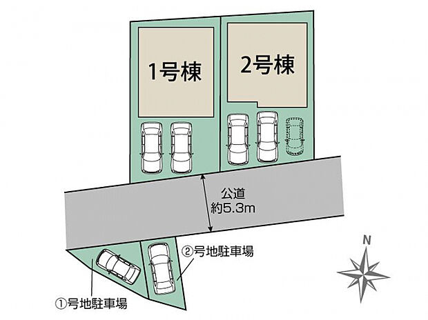 春日市桜ケ丘3丁目2棟 区画図
