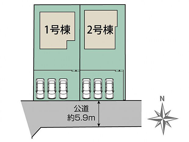 大野城市乙金台2丁目2棟 区画図