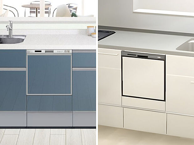 【【設備画像:食器洗い乾燥機(同形状・同仕様写真)】】キッチンと美しく一体化。手で洗うよりも節水になり、家事の負担も軽減できます。(※システムキッチン付属の設備です。各メーカーの仕様に準じます。)