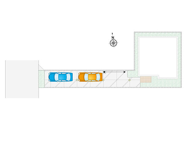 【3LDK】縦列駐車2台可能(車種による)