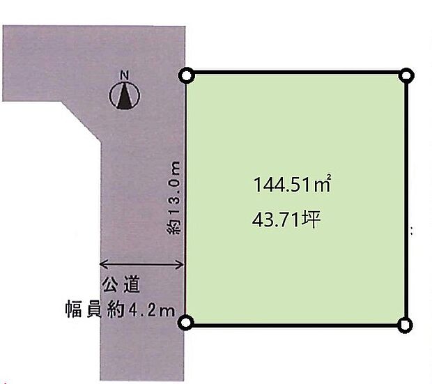 【【全体区画図】】並列駐車2台可能!敷地43坪以上!