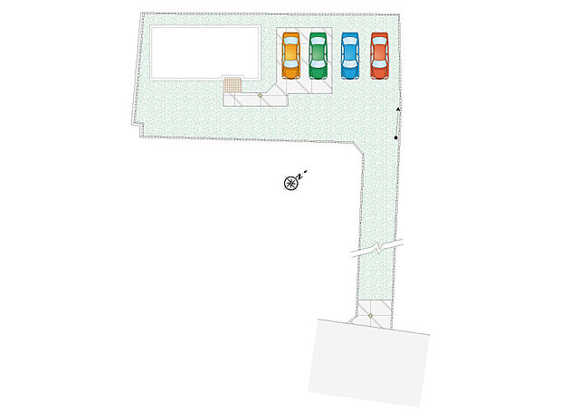 【4LDK】駐車4台以上可能+広々とした南庭付き♪
時間を有効活用できる宅配ボックス付き!
