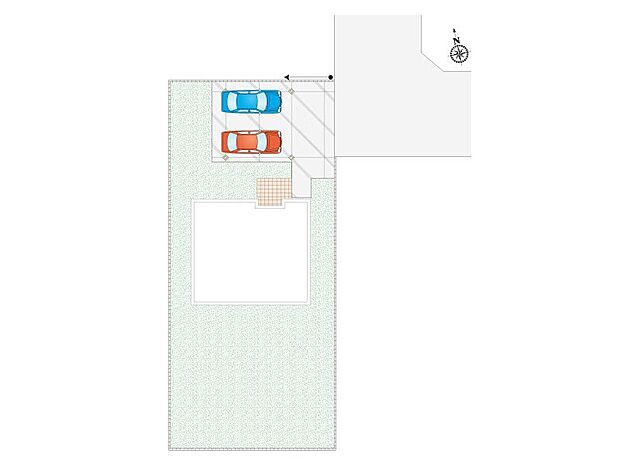 【4LDK】駐車2台可能!不在時の荷物の受け取りに便利な、宅配ボックス搭載門柱付き。