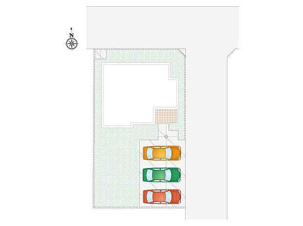 【4LDK+1S(納戸)】駐車4台可能です!不在時の荷物の受け取りに便利な、宅配ボックス搭載門柱付き!