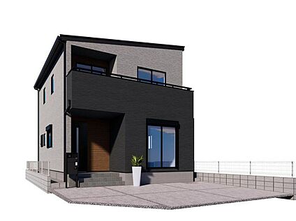 【1号棟　外観完成予想図】