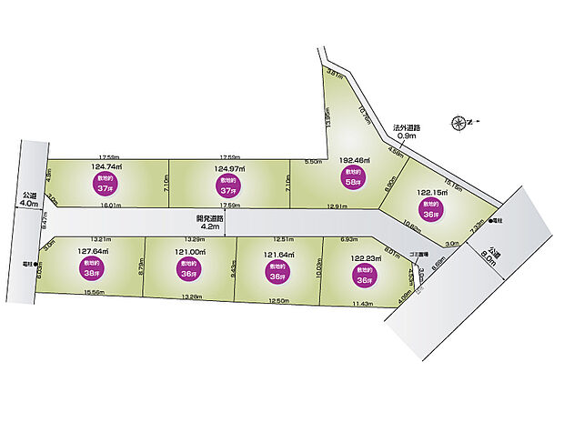 121.00m2（3号地）～192.46m2（７号地）