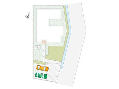 車２台駐車可能！広いお庭でガーデニングや家庭菜園もお楽しみいただけます！ 