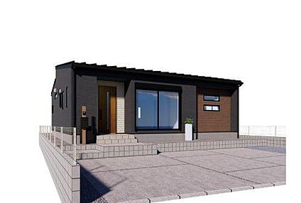 【1号棟　建物外観イメージパース】