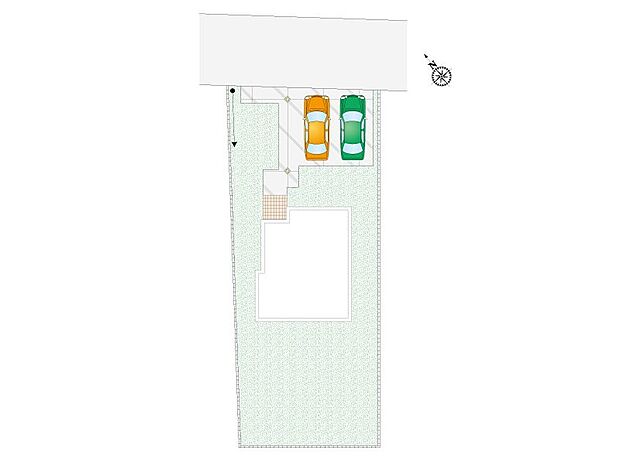 【4LDK】並列駐車2台可能！不在時の荷物の受け取りに便利な、宅配ボックス搭載門柱付き。