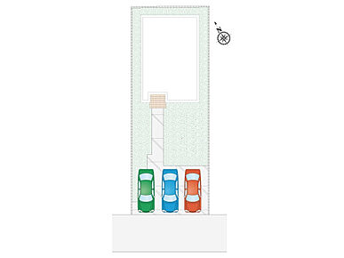 お車最大4台駐車可能です！
時間を有効活用できる宅配ボックス付き♪ 
