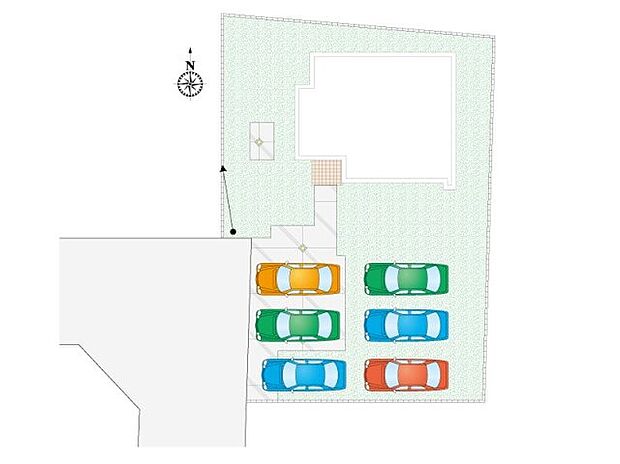 【4LDK】5台以上駐車可能です!お庭スペースが広く、陽当たりや風通しも良好です。車を多く所有するご家庭や趣味を楽しみたい方に!