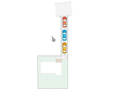 縦列3台駐車可能です！
時間を有効活用できる宅配ボックス付き♪ 