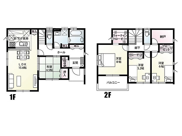 【4LDK】全居室南向きの間取り!太陽光がしっかり入ってくるため、お部屋の中を明るく照らしてくれます♪
