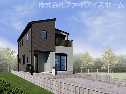 【2号棟　外観完成イメージ】