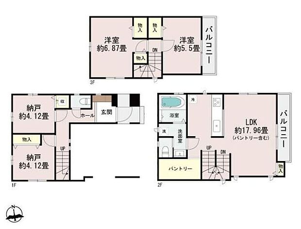 (B号棟)、価格8990万円、2LDK+2S、土地面積62.74m2、建物面積111.11m2