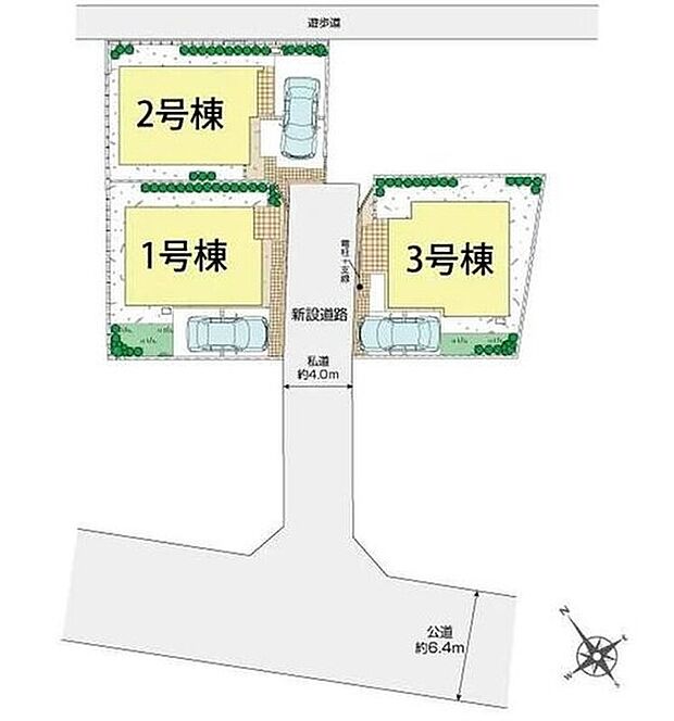 【全体区画図】住環境良好な人気の低層住居専用地域に立地しております。守られた環境は、お子様との暮らしにもおすすめです。
