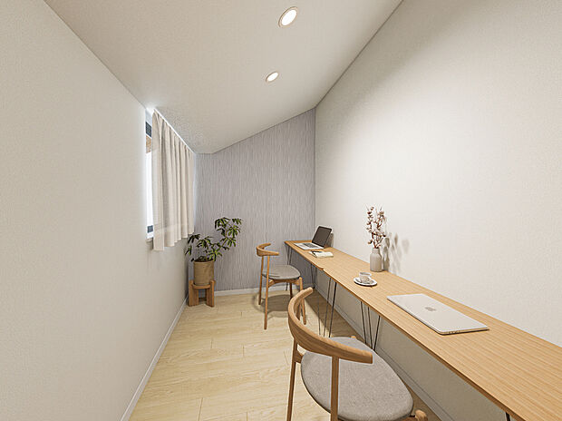 【3.7畳のマルチルーム】主寝室とつながる「マルチルーム」趣味、仕事、収納など様々な用途で対応可能※家具やインテリア小物等は、販売価格に含まれておりません。完成イメージであり、実際に完成する仕様とは異なる場合があります。