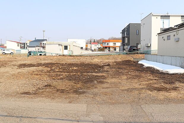 【【区画1】正面】182.19m2(55.11坪)の整形地(2026年3月撮影)