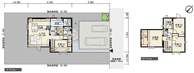 【４LDK＋S】※プラン図は図面を基に描いておりますので、実際と多少異なる場合があります。家具類・小物類・外構は価格に含まれます。洗濯機・冷蔵庫・車は価格に含まれません。