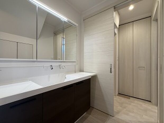 【サニタリー】水はけのよいクッションフロアを採用したサニタリー（2026年1月撮影）