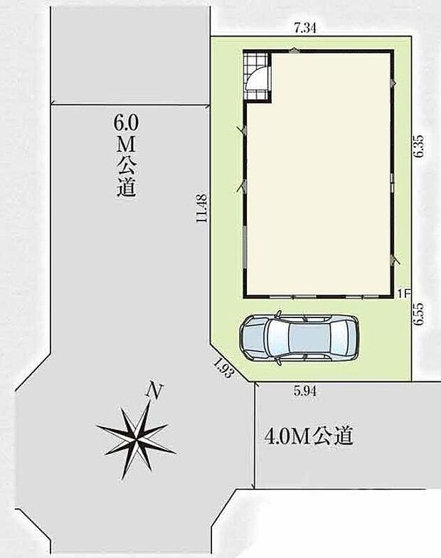 ☆全体区画図☆
カースペースございます。
南西角地のため、陽当り良好です♪