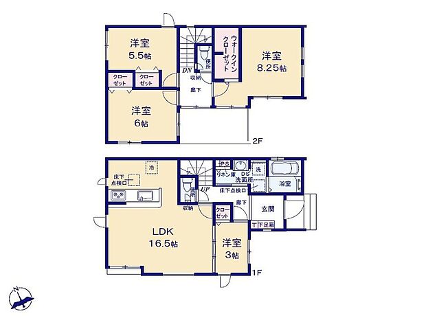 (2号棟)、価格4780万円、4LDK、土地面積106.04m2、建物面積96.88m2