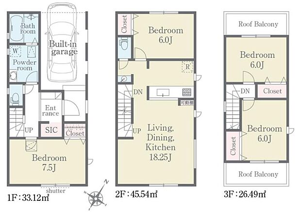 (１号棟)、価格3780万円、4LDK、土地面積76.82m2、建物面積105.15m2