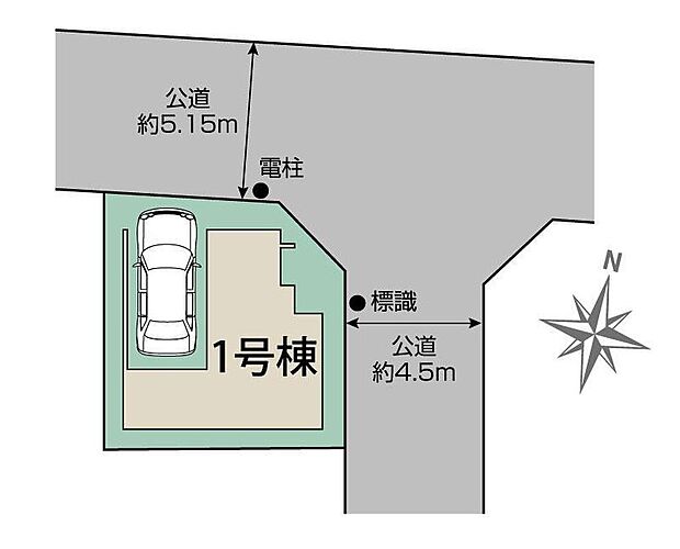 ☆全体区画図☆
雨風から大切なお車を守ってくれるビルトイン車庫ございます。