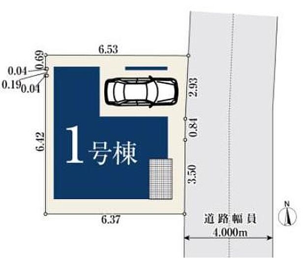 ☆全体区画図☆
ビルトイン車庫ございます。