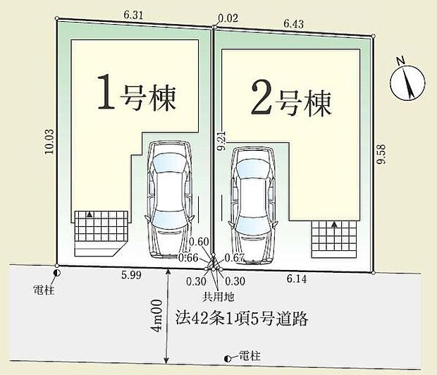 ☆全体区画図☆
ビルトイン車庫ございます。
南面道路接道のため資産価値も高まります♪