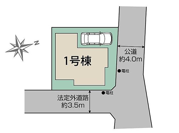 ☆全体区画図☆
カースペースございます。
角地のため開放感があり、採光・通風良好です♪