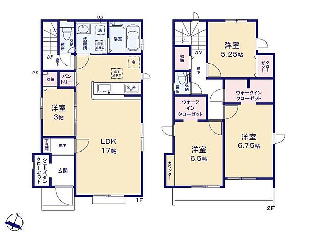 (１号棟)、価格4149万円、4LDK、土地面積131.68m2、建物面積101.02m2