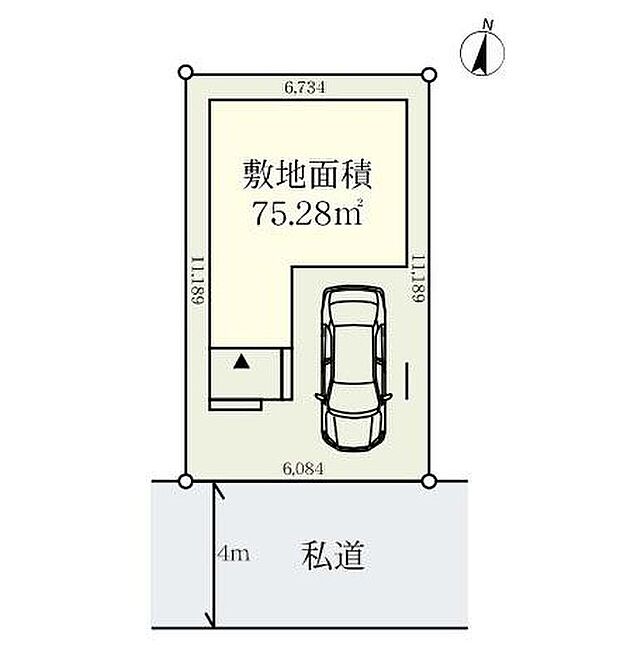 ☆全体区画図☆
愛車を埃や強い日差しから守るビルトインガレージ。玄関までの距離も近く雨の日のお出かけの際に濡れにくいのも利点です♪
