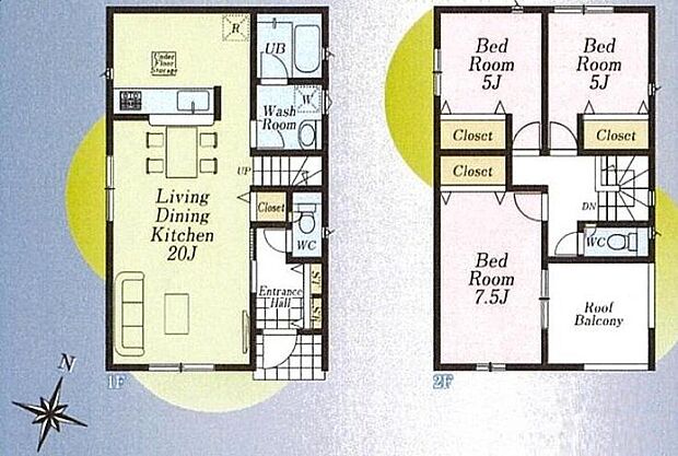 (2号棟)、価格3580万円、3LDK、土地面積101.02m2、建物面積88.29m2