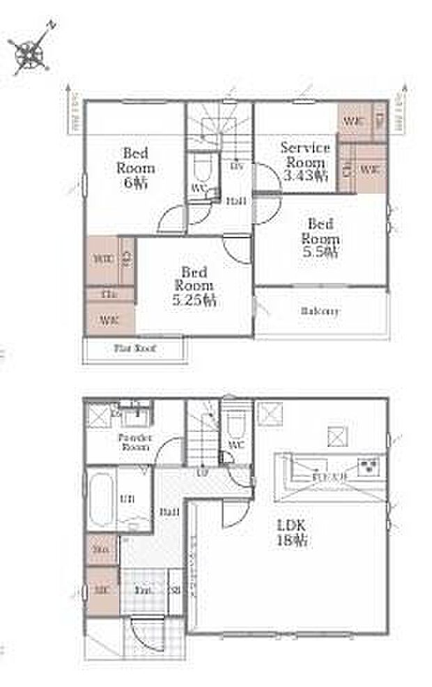 (2号棟)、価格4390万円、3LDK+S、土地面積123.68m2、建物面積98.12m2