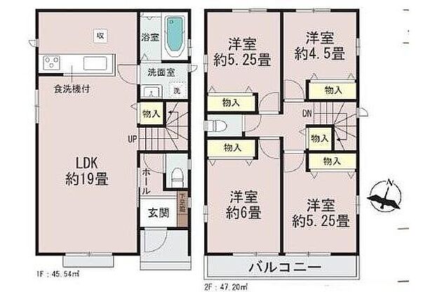 価格4590万円、4LDK、土地面積93.12m2、建物面積92.74m2