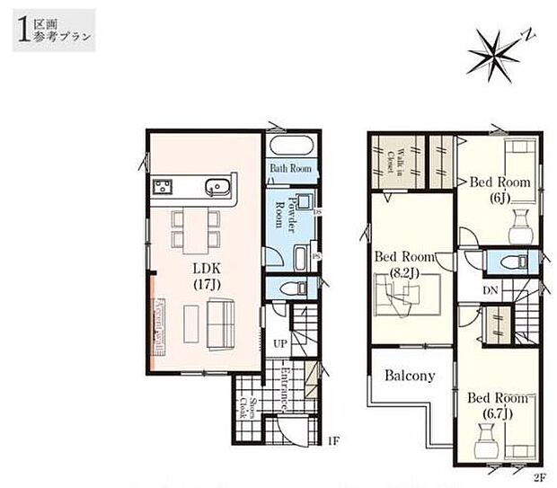 間取り・カラー選択可能の条件付き売地♪
建物プラン例(1区画)3LDK、土地価格3938万円、土地面積100.11m2、建物価格1760万円、建物面積93.98m2
