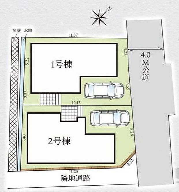 ☆全体区画図☆
周辺は静かで落ち着いた雰囲気の住宅街です。交通量も少なく、穏やかで快適にお過ごし頂けそうです。