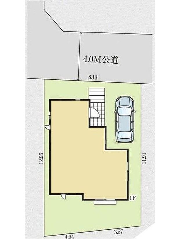 【全体区画図】カースペースございます。
南に庭スペースがあり、陽当り良好です♪