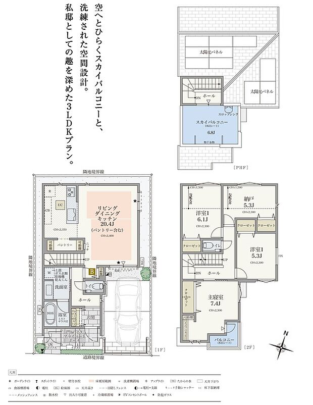 価格1億3750万円、3LDK+S、土地面積95.74ｍ2、建物面積110.64ｍ2